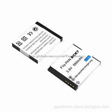 Camera Battery, fits for Panasonic BCK7, Replacement for DMC-S1GT/DMC-FX78-FP7GK/FP5GK